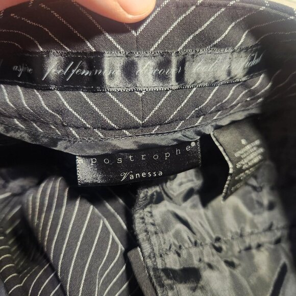 Apostrophe Pinstripe Wide Leg Dress Pants - Picture 2 of 4